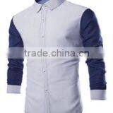 Latest Design Mens Short Sleeve Button Down Double Collar White Cotton Shirt Wholesale thumbnail-1
