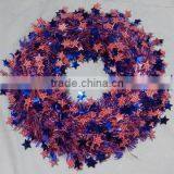 New Design 46cm PET Indoor Xmas Decoration Wreath