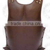 BROWN LEATHER MUSCLE ARMOR CUIRASS - GREEK MUSCLE ARMOUR LEATHER - COLLECTIBLE HALLOWEEN COSTUME thumbnail-2