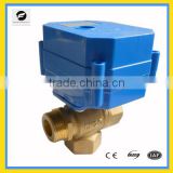 3 way 3/4" DC12V brass electric ball valve for solar water system hot water control