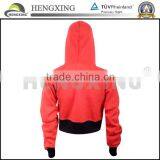 Womens Fashion Hoodie Crop Top Plain thumbnail-2