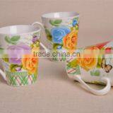 Beautiful Porcelain Coffee Milk Mug Ceramic Funnel Shape Mugs thumbnail-3