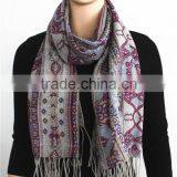 2015 Latest Classical Floral Print Wool Scarf