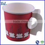 New Product Red Disposable Paper Cup With Handle for Christmas Holiday Usage thumbnail-1