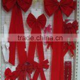 christmas red velvet hand tie bow