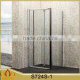 Satin Aluminium Alloy Profile Bathroom Bifold Shower Door With Side Panel thumbnail-1