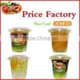 Canned fresh fruits plastic cup