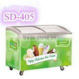 405L 415L Curved Sliding Glass Door Chest Ice Cream Freezer thumbnail-5