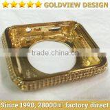 China Factory Newest Coming For Apple Watch Gold Housing With Diamonds by Handmade,brand Watch Factory China thumbnail-5