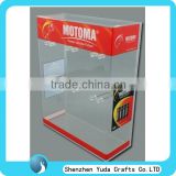 Lockable acrylic battery pack holder with hooks printing logo acrylic case for battery