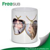 2016 Wholesale Customed Printed Logo White Ceramic Change Color Sublimation Mug