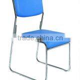 Wholesale Metal Electroplating Frame Leather Small Office Chairs Without Arms thumbnail-1