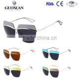 2015 The latest two colors frame less square lens sunglasses