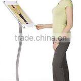 11 x 17 Menu Stand for Floor With Clear Acrylic Frame, Double Curve Pole - Silver(MS-A-012) thumbnail-3