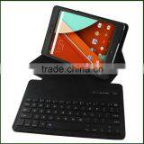 2015 New Design Detachable Bluetooth Keyboard Magnetic Flip Stand Original Quality Case for Asus Google Nexus 9