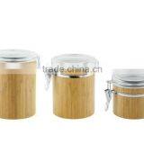 Bamboo Canister Set With Removable Lid thumbnail-1