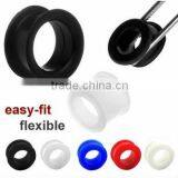 Mix&match Flexible Double Flesh Plug Silicone Tunnel Body Rings Jewelry Piercing thumbnail-1