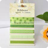 Pattern Ribbon, Grosgrain Ribbon , Ribbon Set , Scrapbooking Ribbon, Ribbon for Bowing thumbnail-1