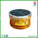 solar yellow led beacon light strobe lamp with magneic base for car accessory