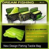 new design fishing bag with plastic box for fishing accessories