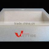 Square Handcarved Marble Bathroom Sink, Basin thumbnail-1