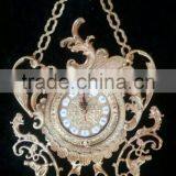 Excellent Silver Plated Copper Wall Clock, Decorative Wall Hanging Pendulum Clock thumbnail-6