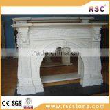Special Pillar Carved White Marble Fireplace Mantels thumbnail-1
