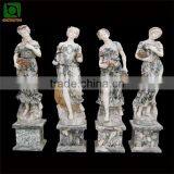 Colorful Marble Garden Four Season Woman Statues