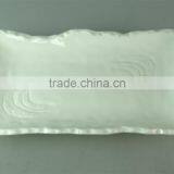 China High Quality White Ceamic Dinner Piale With Wavy Frame For Wholesale thumbnail-2