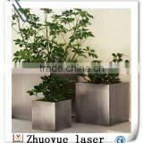 High Quality Square Stainless Steel Mirror Polishing Metal Flowerpot Stands Outdoor Garden Flower Pot Stand thumbnail-5