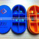 2016 Eco-friendly Silicone Six Checks Medicine Box &pill Case thumbnail-1