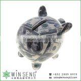 Lovely Design Money Patterns Pig Shaped Ceramic Animal Piggy Bank thumbnail-3