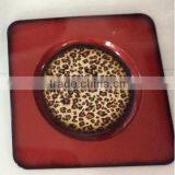 Red Color Square Plastic Charger Plate thumbnail-1