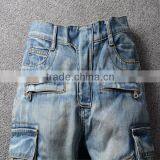 Europe Wash Faded Jeans High Street Style Men's Short Pants thumbnail-3