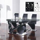 B2731 Hot Sale Cheap Black Leather z Shape Dining Chair thumbnail-3