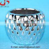 MINI Pineapple Shape Plating Silver Garden Pots Ceramic, Nursery Pots thumbnail-4