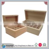 Wholesale 12 pieces/lot 4 holes Essential Oil Wooden Storage Boxes Free shipping