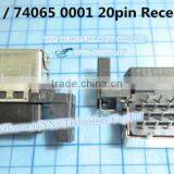 MOLEX 74065-0001 74065 0001 1.27mm (.050") Pitch EBBI 50D Receptacle Right Angle SCA-2 GBIC 20pin thumbnail-1