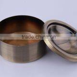 Color Plated Cheap Antique Bronze Metal Ashtray thumbnail-2