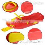 Extreme Racer Snow Sled With Brake, Backrest Steering Wheel Pull Snow Sledge Car Kids Sled Towable Snow Sleds thumbnail-3