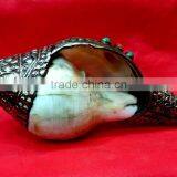 Best Selling White Conch Silver Added Shankha thumbnail-1