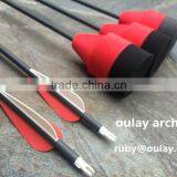 Red Foam Tipped 500sp*30inch Hybrid Carbon Arrows thumbnail-2