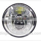 7 Inch Round Led Headlight 12v/24v 4x4 Track Accessory Round 7inch 75w Led Auto Headlight thumbnail-1