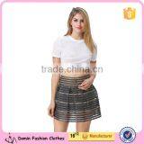 Accept Mini Quantity Order Factory Price New Fashion White Colour Stripe Women Crops Tops