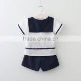New Model Baby Sets of Clothing School Navy Style Tops and Shorts Two Piece thumbnail-2