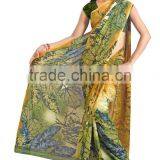 Digital Flower Printed Designer Styles Saree in Georgette Fabric thumbnail-2
