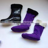 High Quality Winter Windproof Warm & Soft Fleece Rain Boot Liners With Knit Cuff thumbnail-3