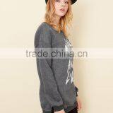 Good Quality Wholesale Women Polyester/cotton Zipper Sweatshirt no Hood thumbnail-2