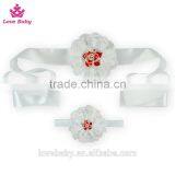 Hottest Top Selling Tutus Accessories Rosette Lace Flower Enameled Bead Ribbon Waistband LBF2015122507 thumbnail-2