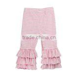 Newest Persnickety Girls Stripe Cotton Pants Kids Toddler Triple Ruffle Leggings thumbnail-6